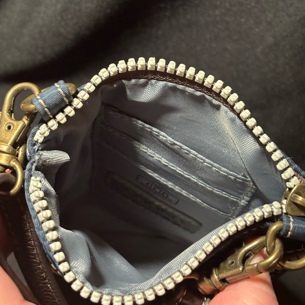 CHALA Navy Blue Sunflower & Bee RFID Cellphone Crossbody Purse Adj Strap - Picture 4 of 7